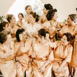 group of women toasting at engagement party