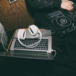 headphones and music mixing tools